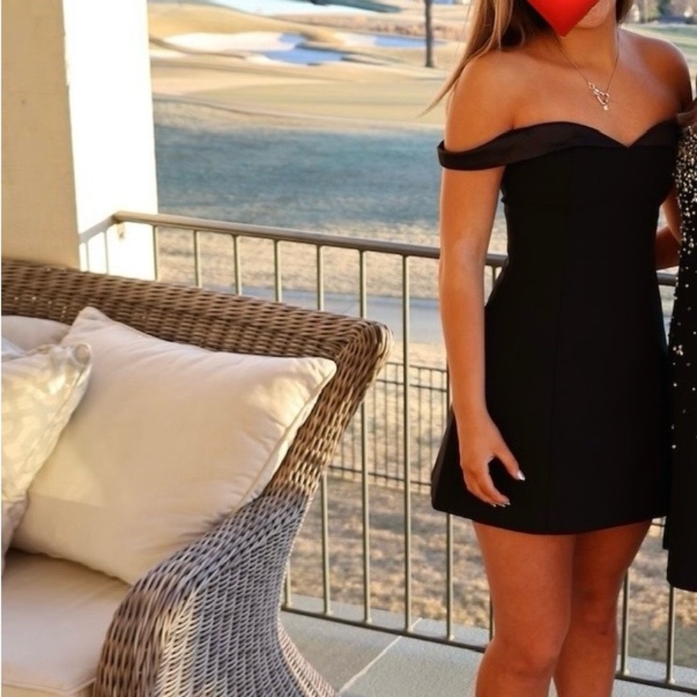 Elegant Black Off-Shoulder Dress